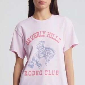Nordstrom Beverly Hills Rodeo Club Oversize Cotton Graphic T-Shirt, Pink, Small